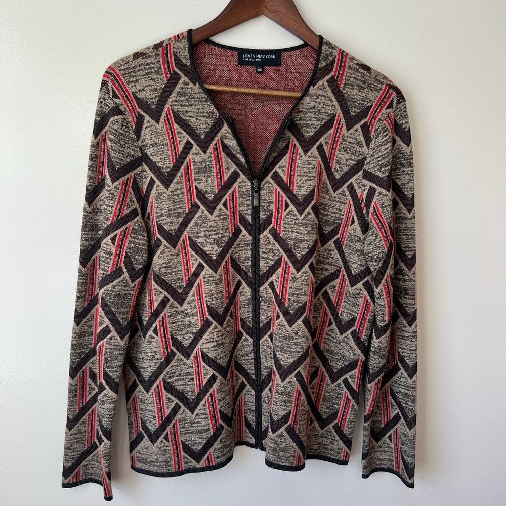 Jones New York Collection Zip Cardigan